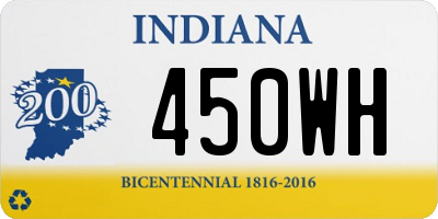 IN license plate 450WH