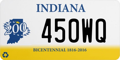 IN license plate 450WQ