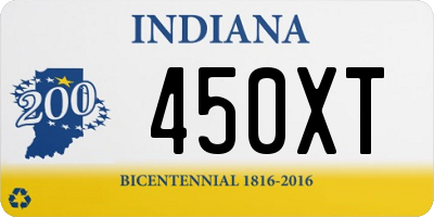 IN license plate 450XT