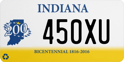 IN license plate 450XU