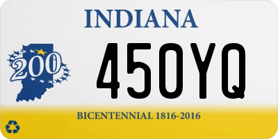 IN license plate 450YQ