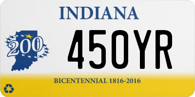 IN license plate 450YR