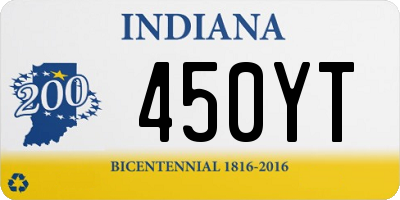 IN license plate 450YT