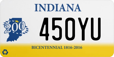 IN license plate 450YU