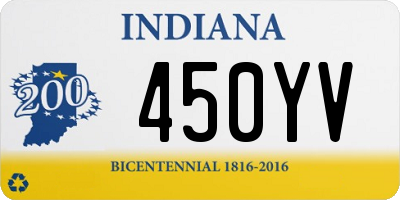 IN license plate 450YV