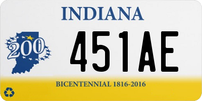 IN license plate 451AE