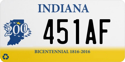 IN license plate 451AF