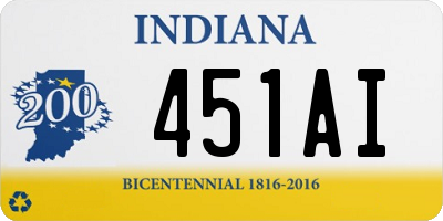 IN license plate 451AI