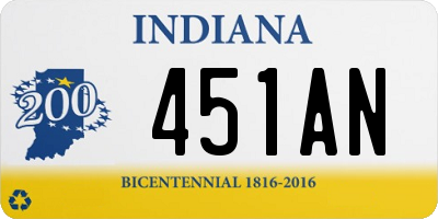 IN license plate 451AN