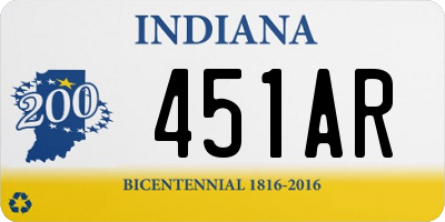 IN license plate 451AR