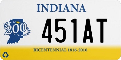 IN license plate 451AT