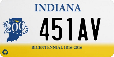 IN license plate 451AV