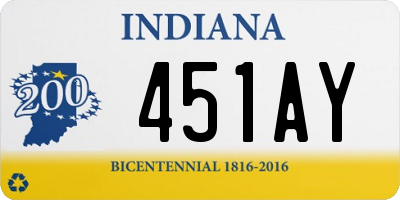 IN license plate 451AY