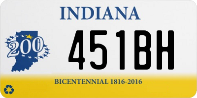IN license plate 451BH