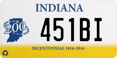 IN license plate 451BI