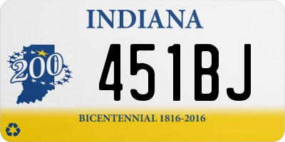 IN license plate 451BJ