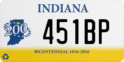 IN license plate 451BP