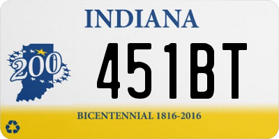 IN license plate 451BT