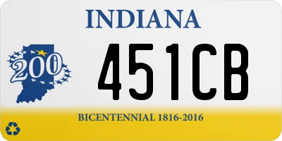 IN license plate 451CB