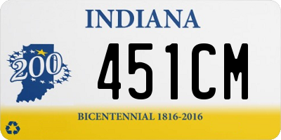 IN license plate 451CM