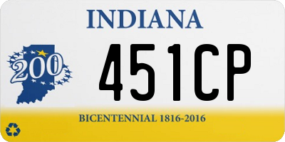 IN license plate 451CP