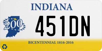 IN license plate 451DN