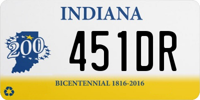 IN license plate 451DR