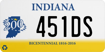 IN license plate 451DS