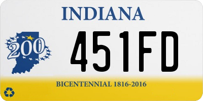 IN license plate 451FD