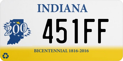 IN license plate 451FF