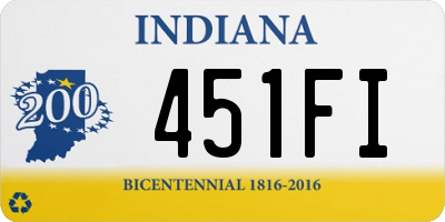 IN license plate 451FI