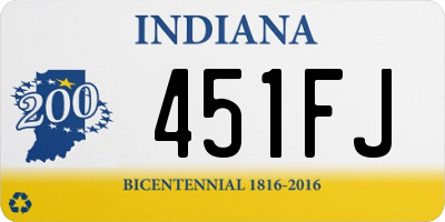 IN license plate 451FJ