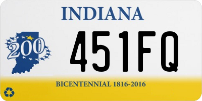 IN license plate 451FQ
