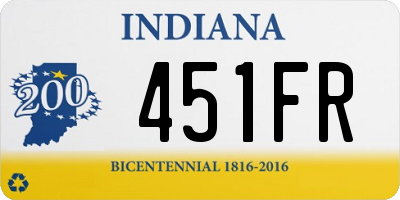 IN license plate 451FR