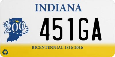 IN license plate 451GA