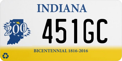 IN license plate 451GC