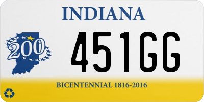 IN license plate 451GG