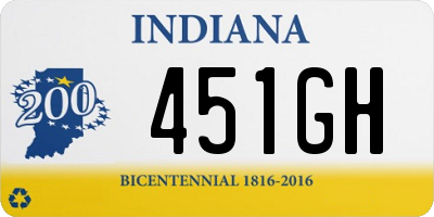 IN license plate 451GH