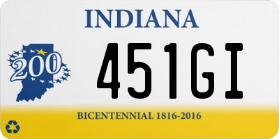 IN license plate 451GI