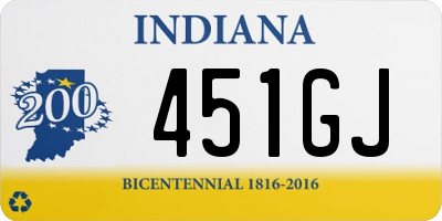 IN license plate 451GJ