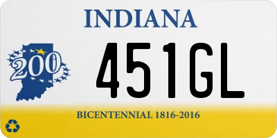 IN license plate 451GL