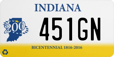 IN license plate 451GN