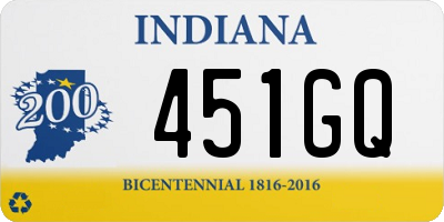 IN license plate 451GQ