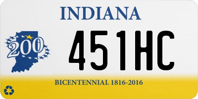 IN license plate 451HC