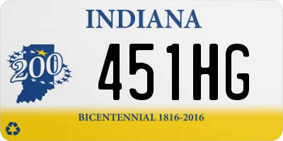 IN license plate 451HG