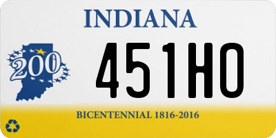 IN license plate 451HO