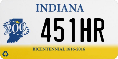 IN license plate 451HR