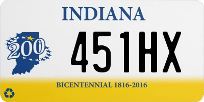 IN license plate 451HX