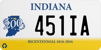 IN license plate 451IA