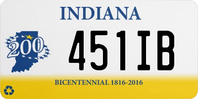 IN license plate 451IB